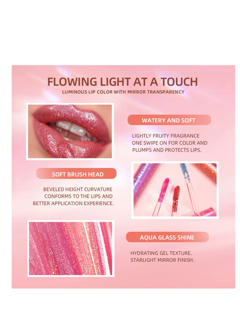 9 Colors Glitter Liquid Lipsticks, Waterproof Long Lasting Non-Stick Cup Liquid, Matte Moisturizing Liquid Lipsticks, Suitable for Women Beauty Cosmetics Makeup