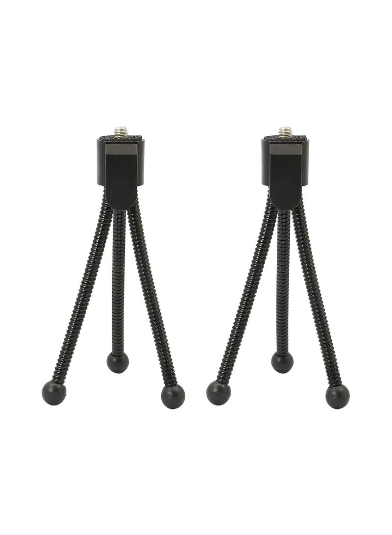 Tripod Stand Webcam Stand Adjustable Flexible Portable Metal Tripod Stand Compatible with DC Cameras with Standard 1/4
