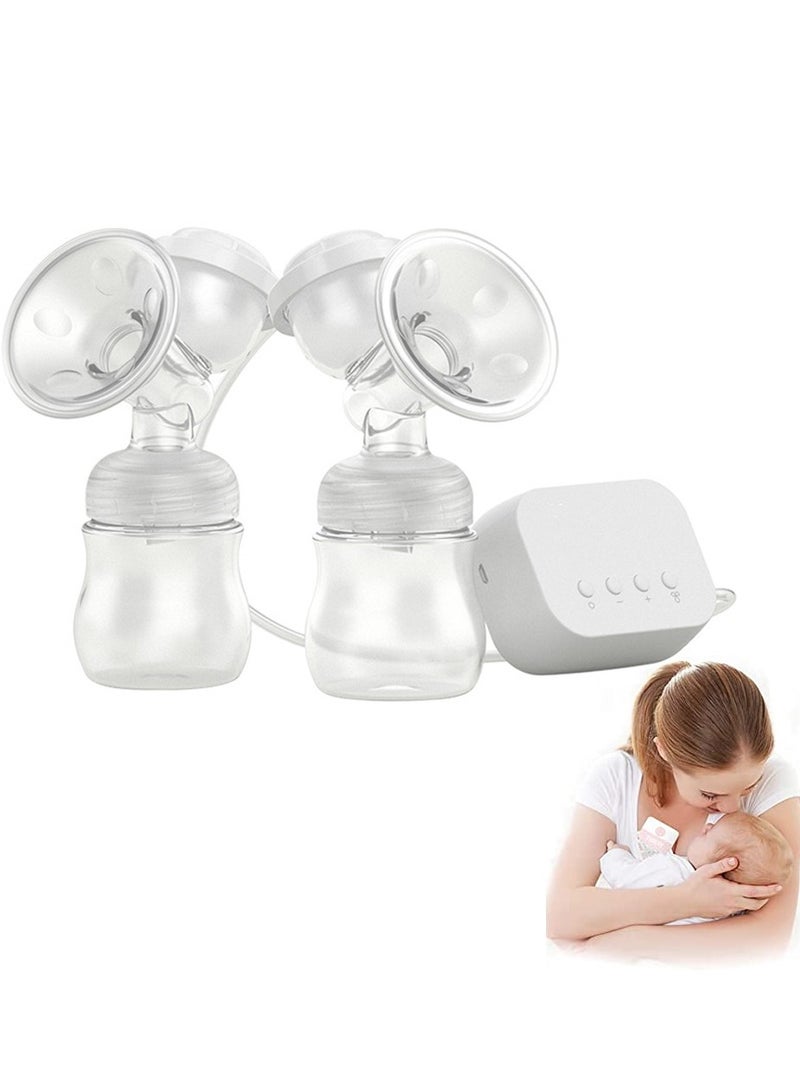 Electric Breast Pump W/Pumping And Massaging Modes, Dual Suction Nursing Breastfeeding Breastpump, Bpa Free Ultra-Quiet Milk Pump