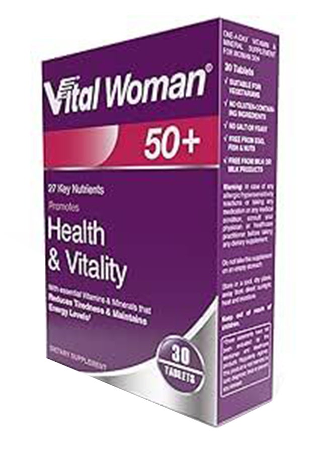 Woman 50+ Multivitamin For Women Health And Vitality 30 Tablets