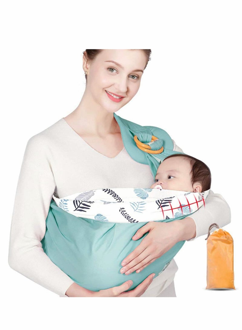 Baby Sling, Baby Wrap Carrier, Natural Cotton Baby Sling, Adjustable Breastfeeding Cover Cotton, Suitable for Newborns to 15Kg, Infants and Toddlers, Soft and Comfortable, Ideal Gift