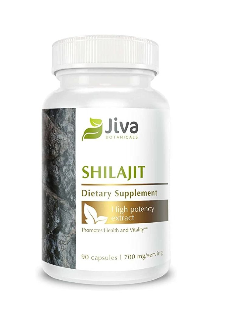Shilajit Capsules Filled with Powder Fluvic Acid Supplement 90 Tablets
