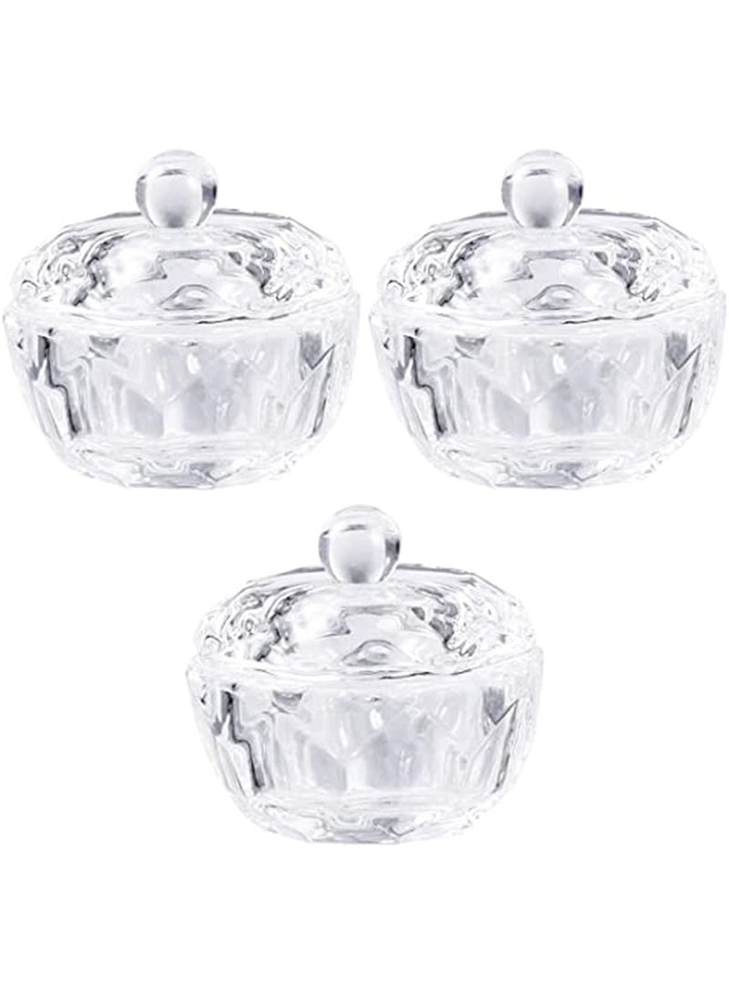 3Pcs Clear Apothecary Jar with Lids Candy Buffet Jar Containers Crystal Jewelry Storage Box Makeup Container for Home Daily Use Transparent Container with Cover Design