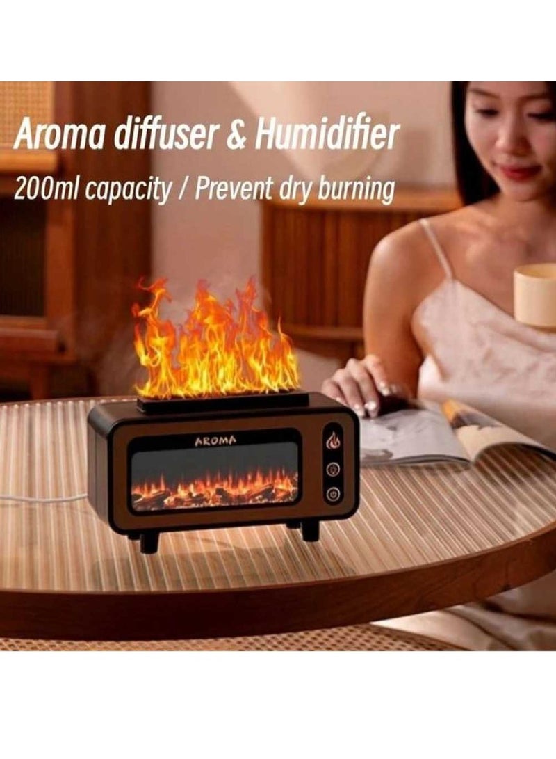 Vintage Fireplace LED Ultrasonic Aroma Diffuser