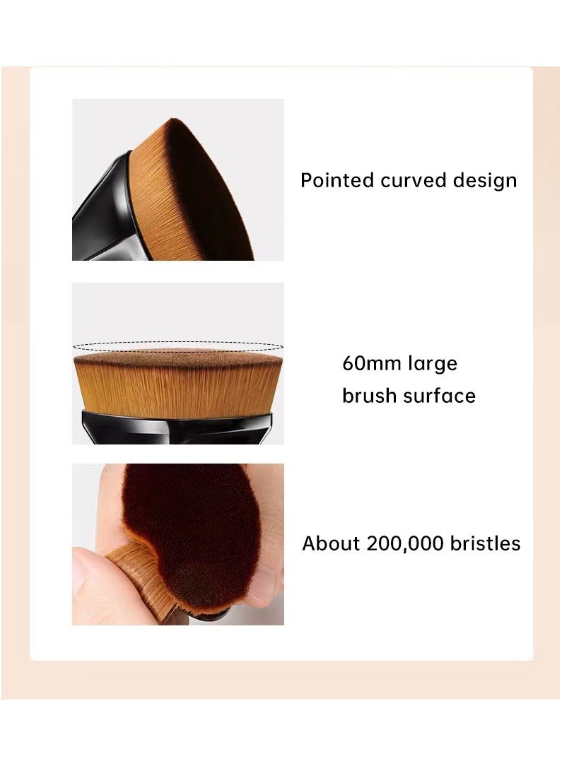 1pcs Foundation Makeup Brush with Storage Box Easy Makeup for Fresh Beginners Beauty Tool Foundation Brush for Girls Quick Makeup to School Company Morning Kits
