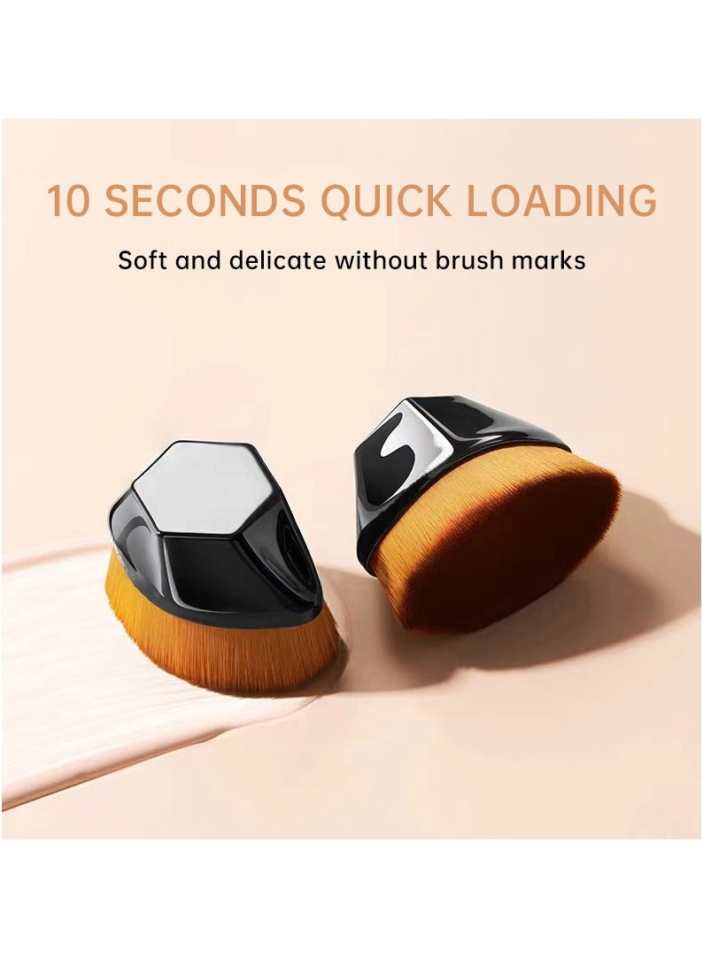 1pcs Foundation Makeup Brush with Storage Box Easy Makeup for Fresh Beginners Beauty Tool Foundation Brush for Girls Quick Makeup to School Company Morning Kits