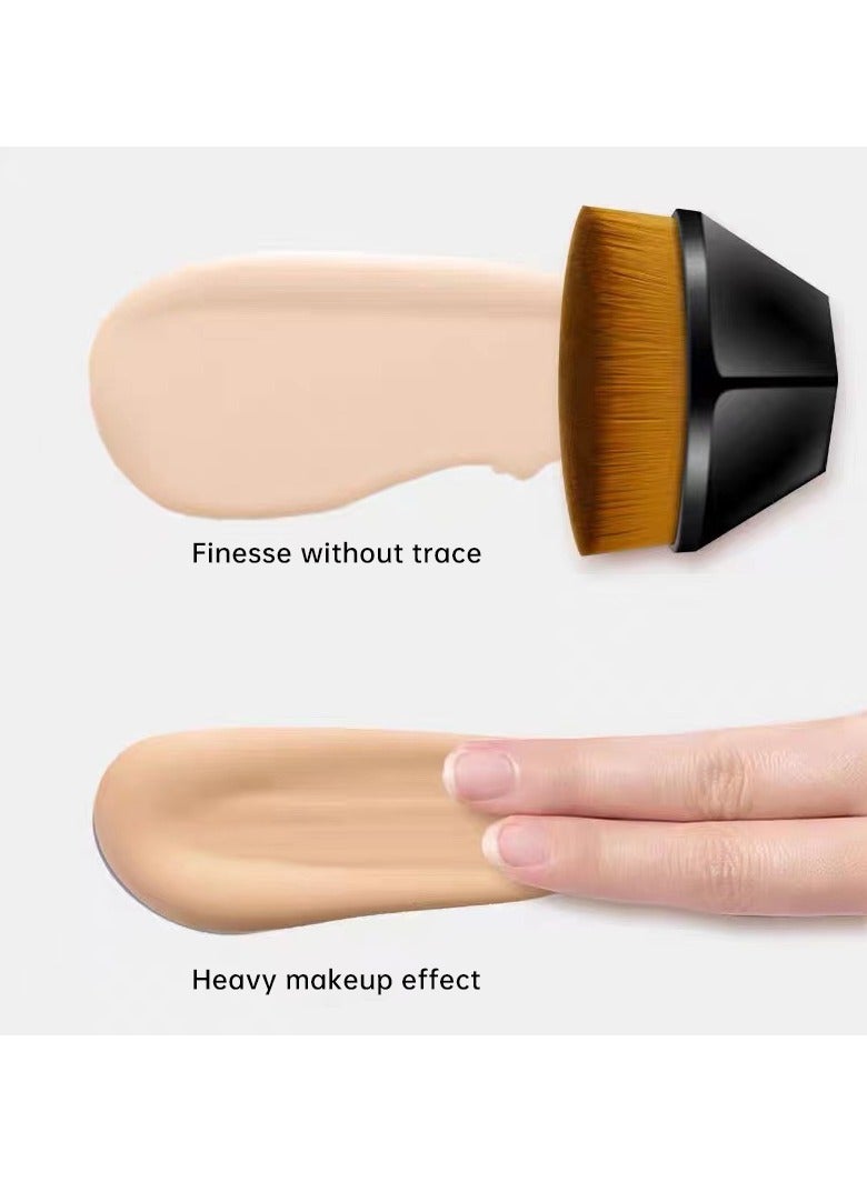 1pcs Foundation Makeup Brush with Storage Box Easy Makeup for Fresh Beginners Beauty Tool Foundation Brush for Girls Quick Makeup to School Company Morning Kits