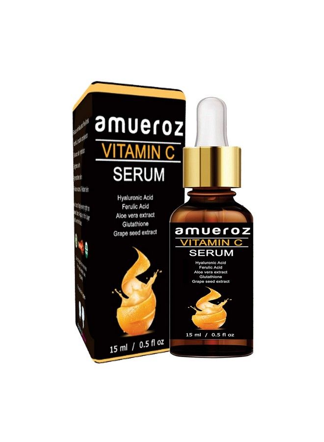 Vitamin C Serum For Face With Hyaluronic Acid ; Ferulic Acid ; Glutanione ; Aloe Vera And Grape Seed Extract 15Ml