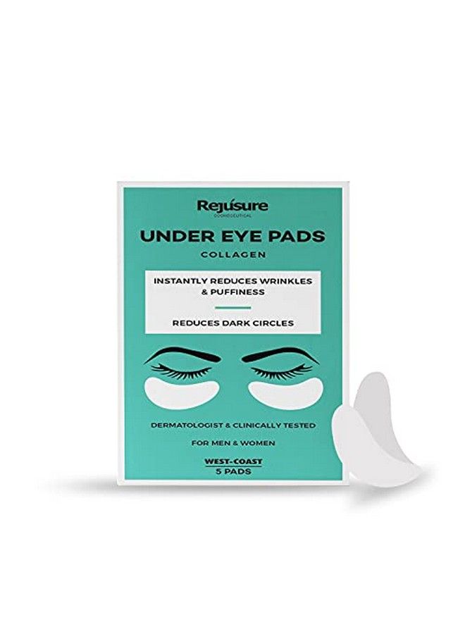 Under Eye Pads With Collagen Instantly Reduces Wrinkles Puffiness Dark Circles For Men & Women (5 Pads)