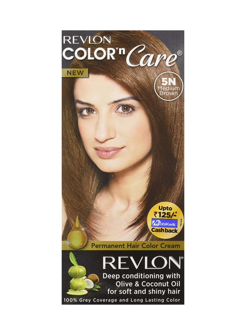 Color N Care Permanent Hair Cream 5N Medium Brown