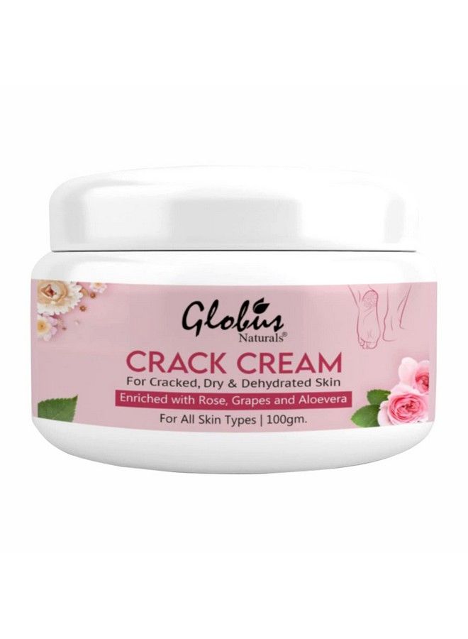 Crack Cream For Dry Cracked Heels & Feet Enriched With Aloevera Grapes Rose Almonds Lavender 100G