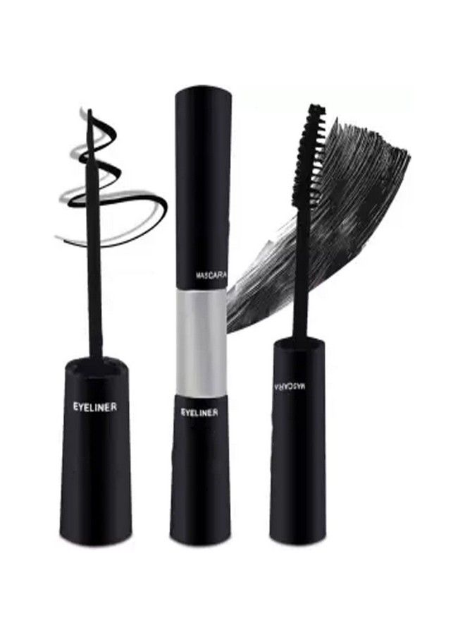 2In1 Smudgeproof And Waterproof Longlasting Eyeliner& Mascara Black(A1584)