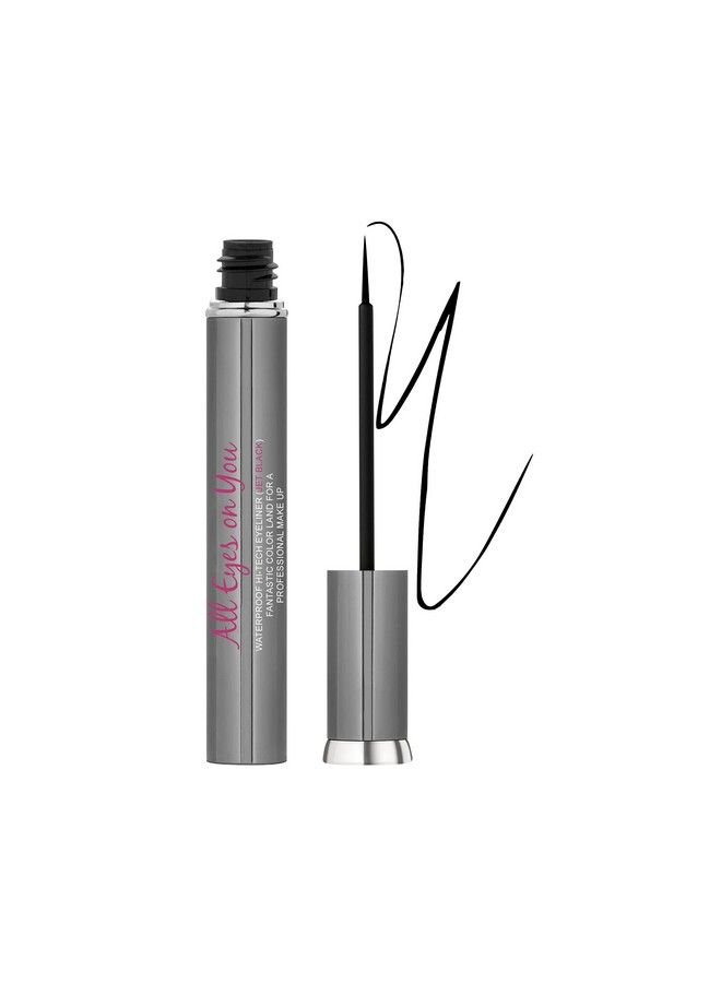 Waterproof All Eyes On You Black Eyeliner ; Liquid Eyeliner With One Stroke Application Smudge Proof Long Stay (7 Ml)