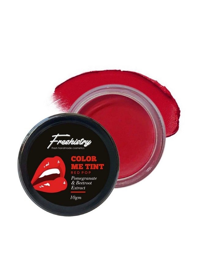 Freshistry Lip And Cheek Tint For Women ; Beetroot & Pomegranate Enriched With Vitamin C ; Lip Cheek & Eyelids Matte Finish 10Gm