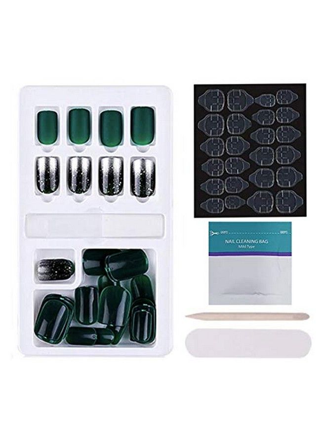 Press On Gel Nails 30 Pcs With Adhesive Double Sided Jelly Nail Glue Nail Filer Mb658_06