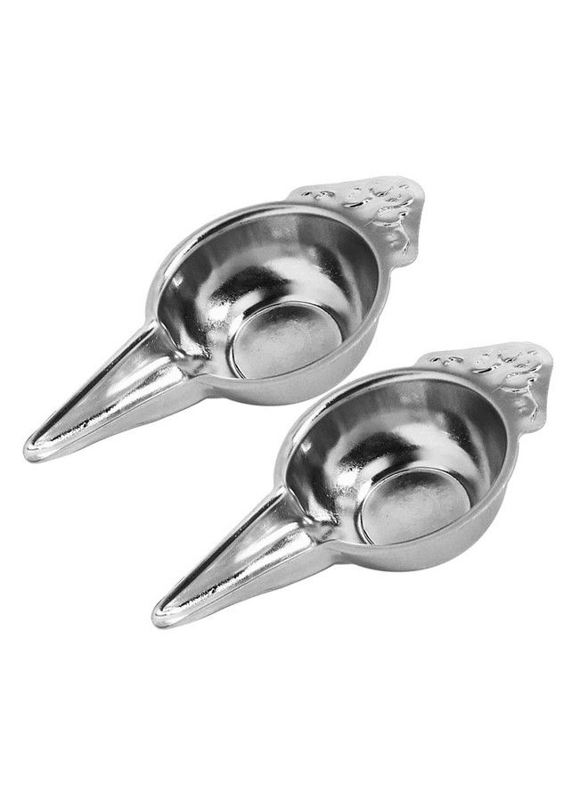 Stainless Steel Baby Feeder Spoon For Baby ; Food Feeder Bonda ; Baby Feeding Spoon ; Paladai For New Born Pack Of 2 15Ml Each Silver