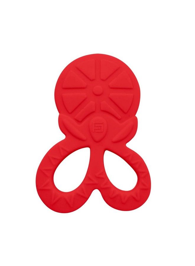 100% Bpa Free Soft Silicone Baby Teether For 3 To 6 Babies (Tylo Red)