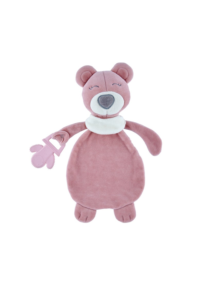 Teddy Bear Teether Sleeping Buddy  for Babies & Toddlers - Calming Plush Toy - Develop Hand-Eye Coordination & Fine Motor Skills
