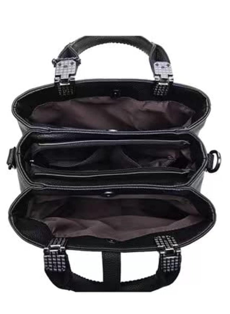 Women Leather Handbag Designer Top Handle Satchel Shoulder Tote Bags Crossbody Purses