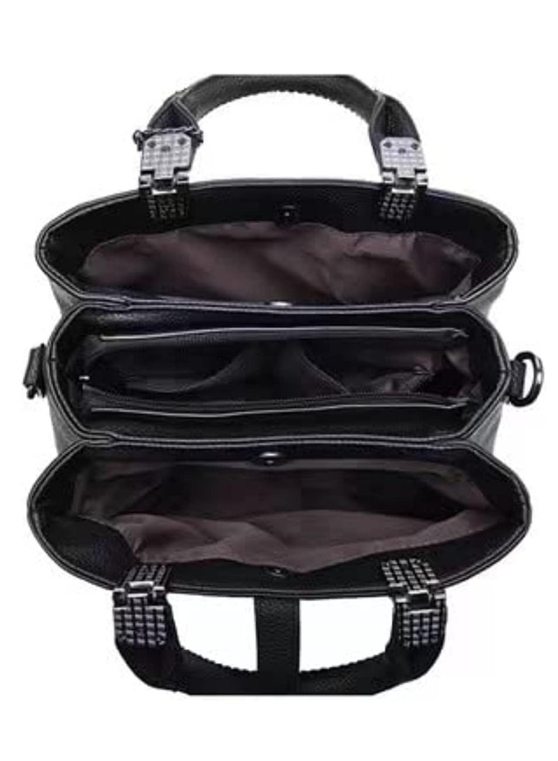 Women Leather Handbag Designer Top Handle Satchel Shoulder Tote Bags Crossbody Purses