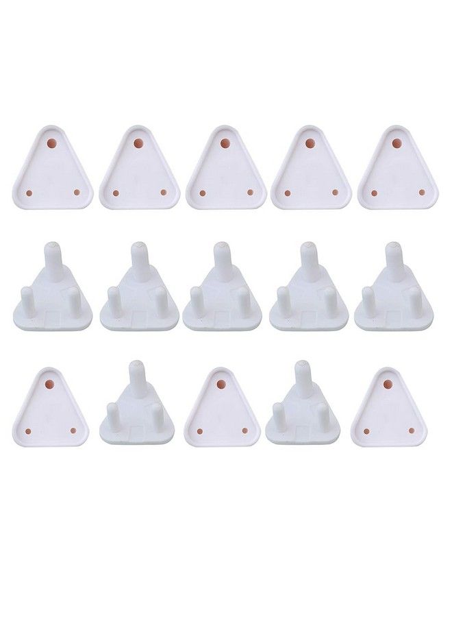 Baby Safety Electric Socket Plug Cover Guards Switchboard Dummy Socket Plug Cover Guards For Kids Protection (Pack Of 15White) (5A Small 12Pcs & 15A Large 3Pcs)