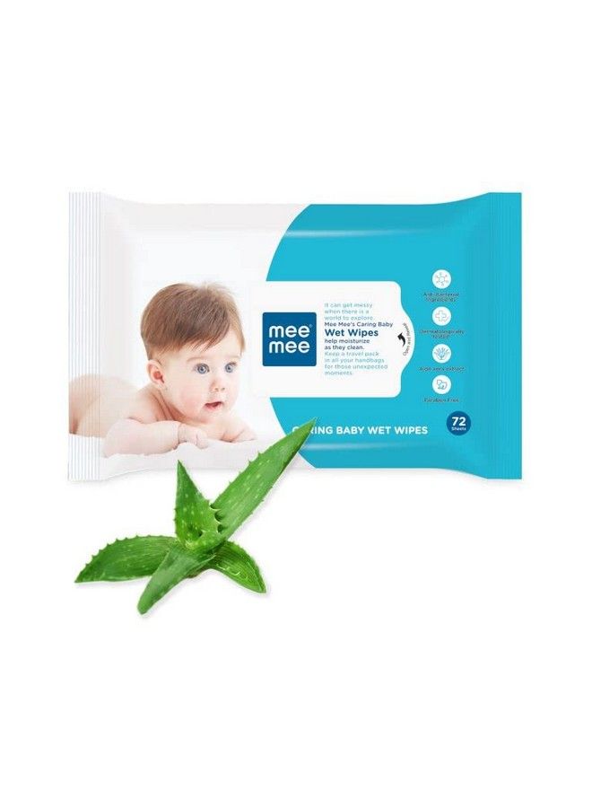 Baby Gentle Wet Wipes With Aloe Vera Extracts ;72 Pcs; Pack Of 1