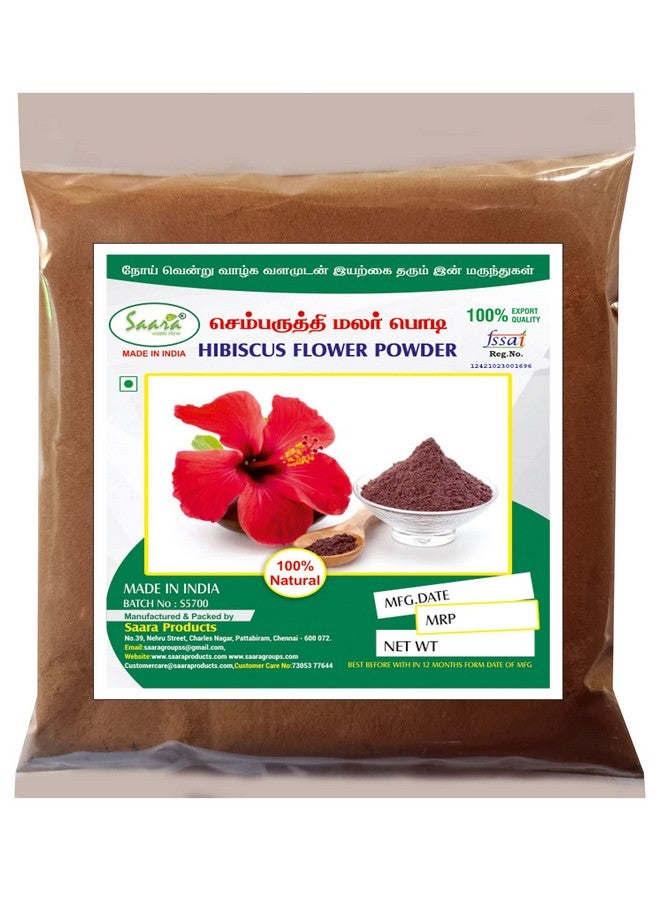 Herbal Fresh Hibiscus Flower Powder100G Sembaruthi Poo Powder Lalambari Gundhal Jaswandh Flower Powder For Skin Care 100G (Pack Of 1 X 100G)