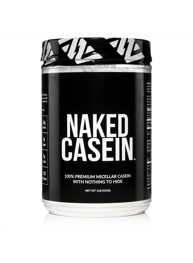 nutrition Naked Casein - 1Lb Micellar Casein Protein - Bulk, GMO-Free, Gluten Free, Soy Free, Preservative Free - Stimulate Muscle Growth - Enhance Recovery - 15 Servings