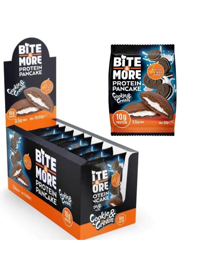 Bite & More Protein Pancake 50g Cookies And Cream Pack of 12