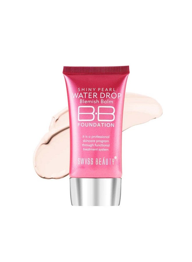 Matte Shiny Pearl Water Drop Lightweight Liquid Long Lasting Blemish Balm Bb Foundation Face Makeup Shade01 40Ml