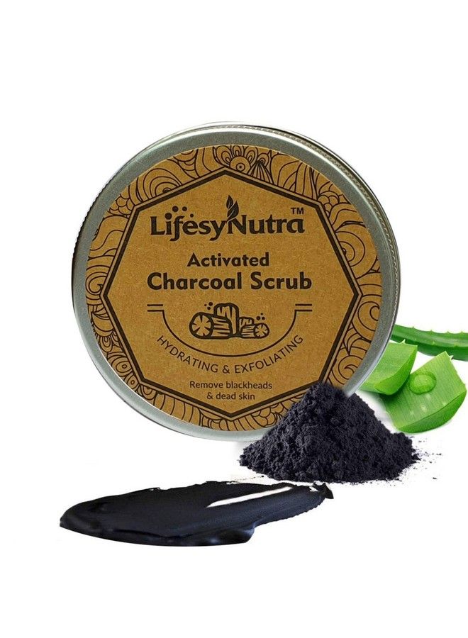 Activated Charcoal Face Scrub With Hydrating & Exfoliating For Removal Blackheads & Dead Skin Scrub (150 G)