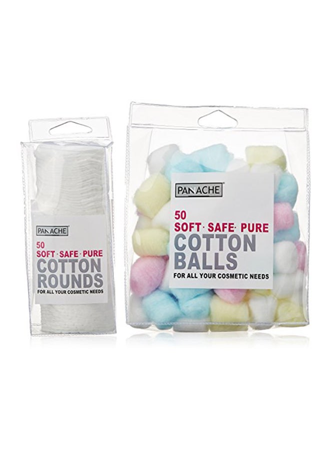 Everyday Cotton Essentials Cotton Balls And Cotton Rounds 50 Pieces Each 0