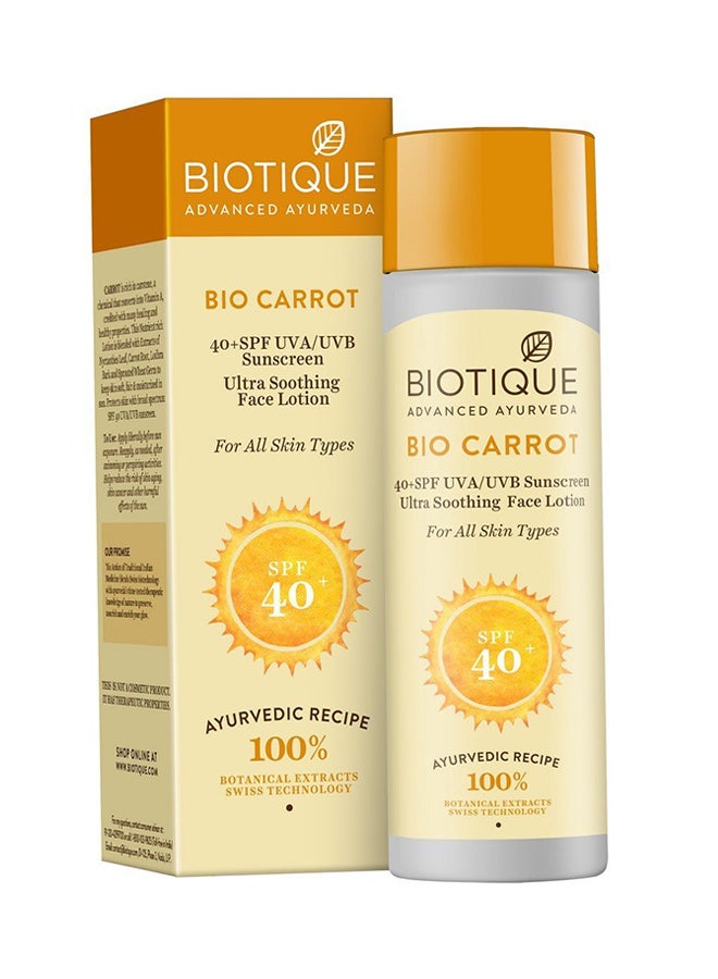 Bio Carrot Ultra Soothing Face And Body Lotion SPF 40+ 190ml