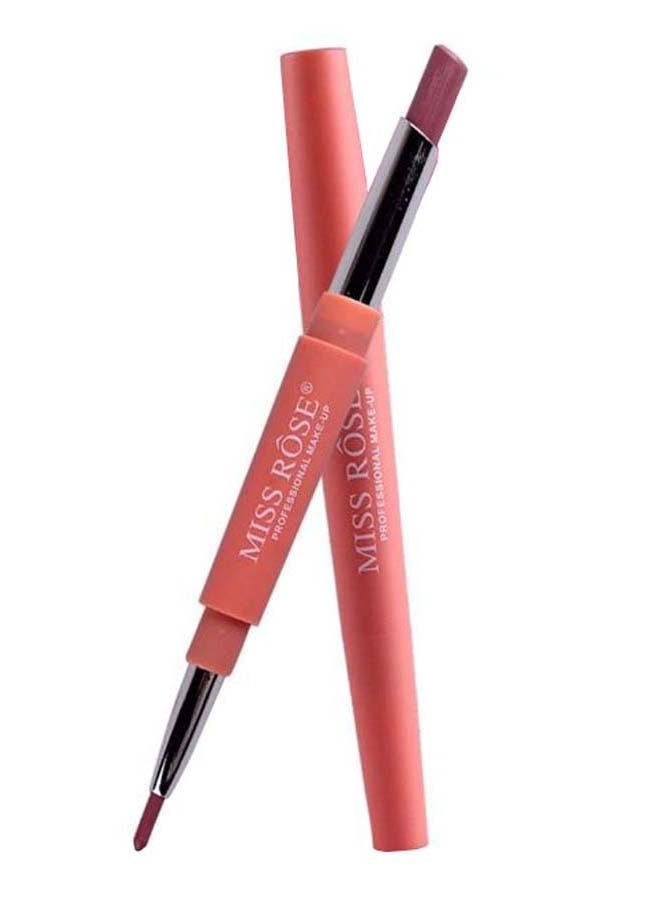 2-In-1 Waterproof Matte Lipstick With Lip Liner 07 Spanish Pink
