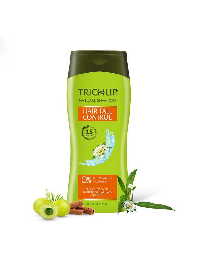 Hair Fall Control Herbal Shampoo Enriched Amla Licorice & Bhringaraj Help To Reduce Hair Fall & Thinning Hair (200Ml)