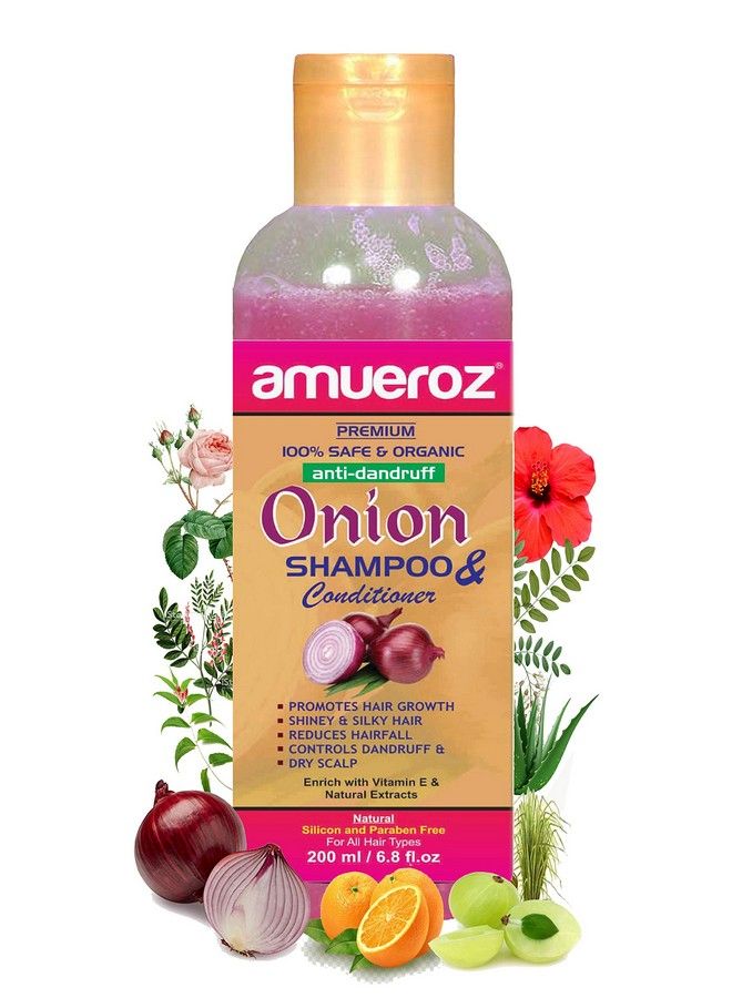 Red Onion Shampoo For Hair Growth Hair Fall Control & Anti Dandruff For Women & Men 200 Ml