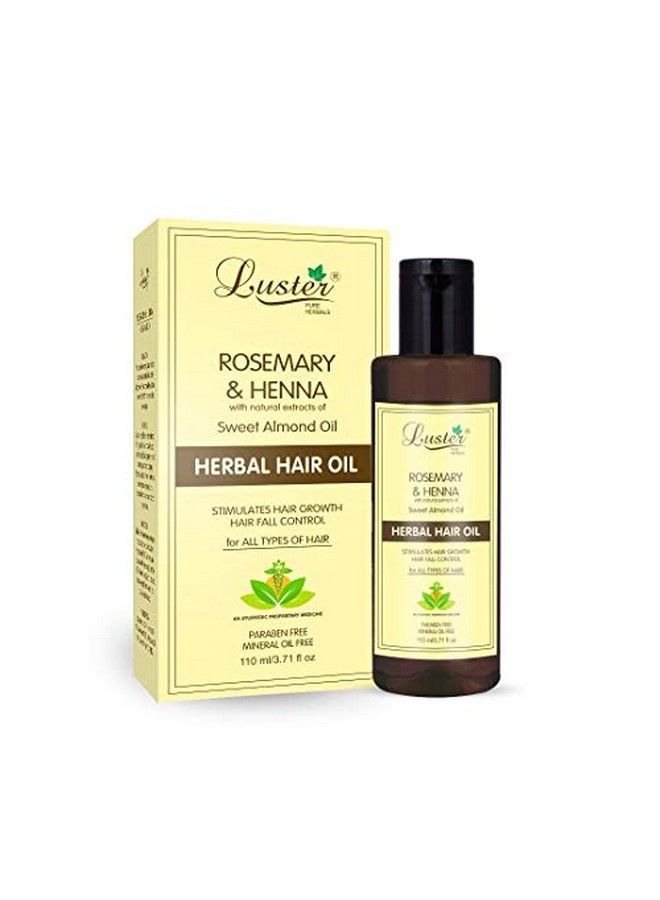 Rosemary & Henna Herbal Hair Oil | Stimulates Hair Growth & Hair Fall Control | Hair Oil Growth For Women & Men (Paraben & Mineral Oil Free)110Ml