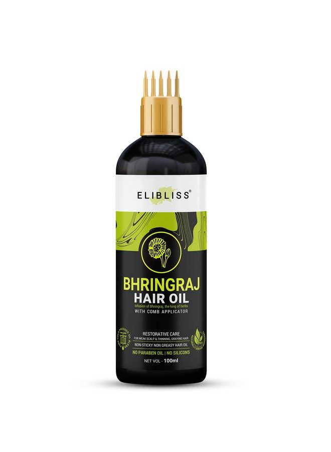 Bhringraj Hair Oil With Comb Applicator For All Hair Types 100Ml