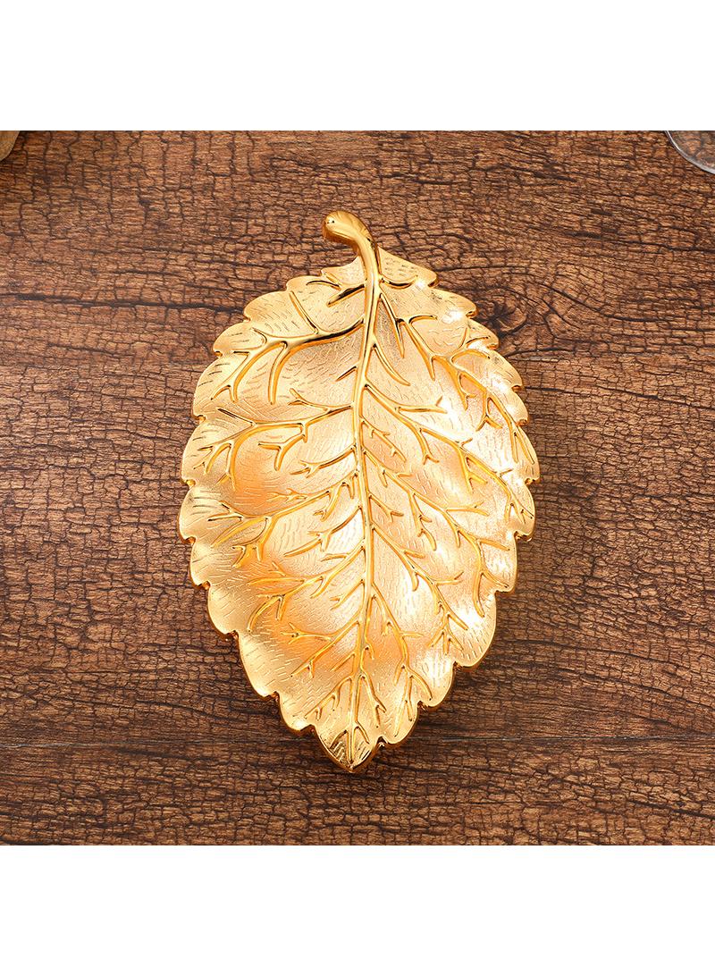 3-Piece Leaf Textured Snack Plate Home Living Room Snack Nut Decoration Fruit Plate Home Living Room Snack Nut Decoration Fruit Plate