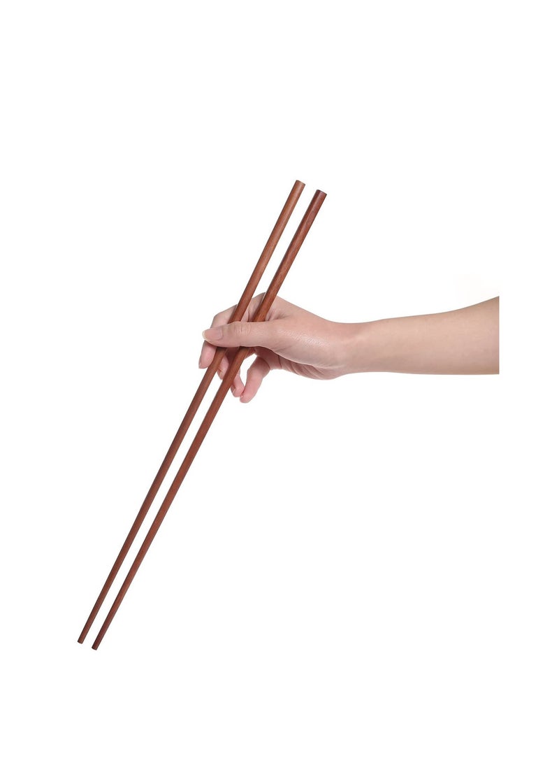 Cooking Chopsticks Wooden Noodles Kitchen Chopsticks for Hot Pot, Frying Cooking Noodle Extra Long Traditional Chinese Wooden Chopsticks Brown