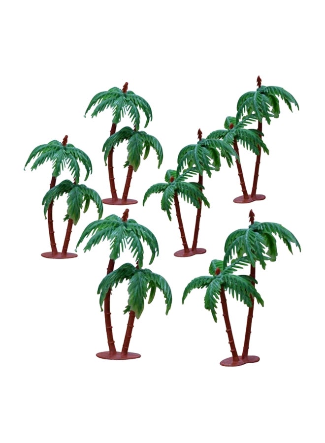6-Piece 3D Mini Coconut Tree Set ASNHC1134_A 4inch