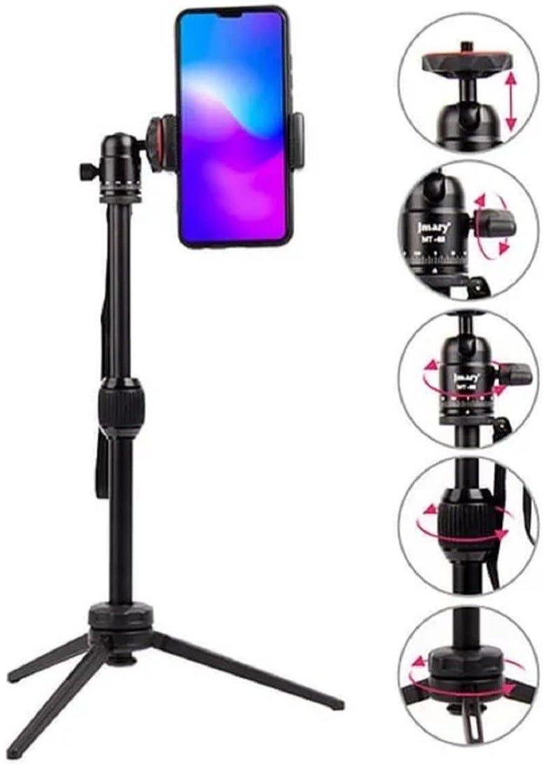 JMARY MT-68 Table-Top Extendable Foldable Tripod Stand for Mobile Phones and DSLR & Digital Cameras