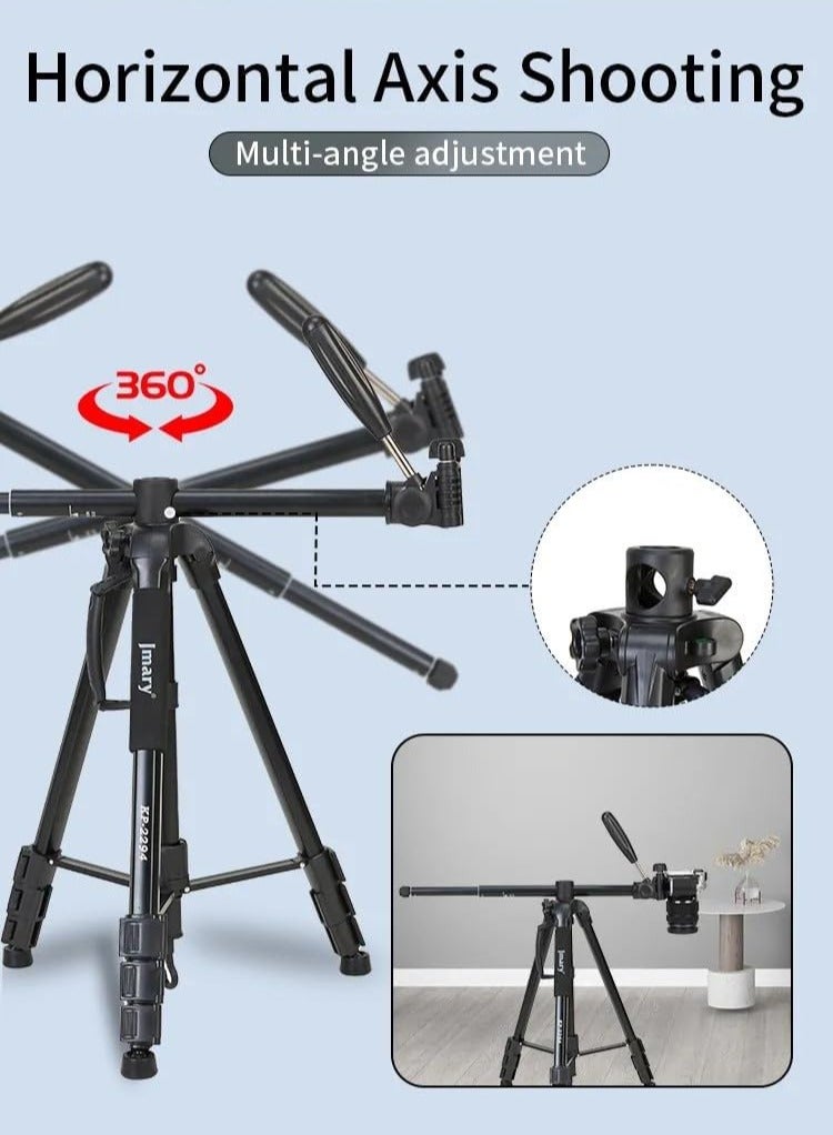 Generic KP2294 Rotatable Center Column Aluminum Alloy Stand Axis Horizontal Monopod Jmary Tripod for DSLR Camera