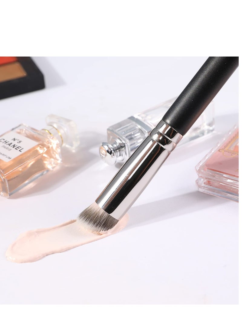 ENERGY Concealer Brush Under Eye Mini Angled Flat Top Kabuki Nose Contour Brush for Concealing Blending Setting Buffing with Powder Liquid Cream Cosmetic Pro Small Makeup Foundation brushes 270