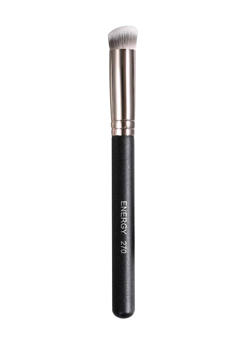 ENERGY Concealer Brush Under Eye Mini Angled Flat Top Kabuki Nose Contour Brush for Concealing Blending Setting Buffing with Powder Liquid Cream Cosmetic Pro Small Makeup Foundation brushes 270