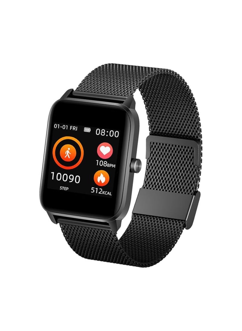 Totu life storm Smart Watch With Metal Strap - black