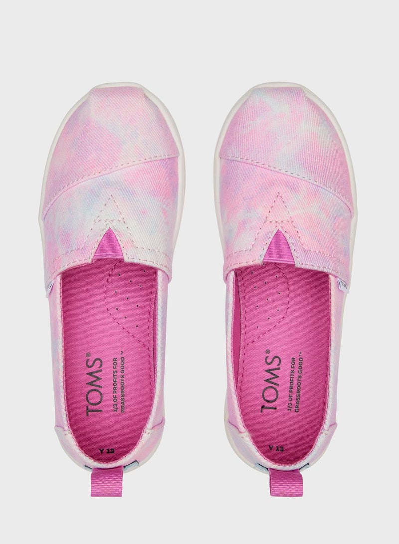 Youth Tie Dye Slip Ons