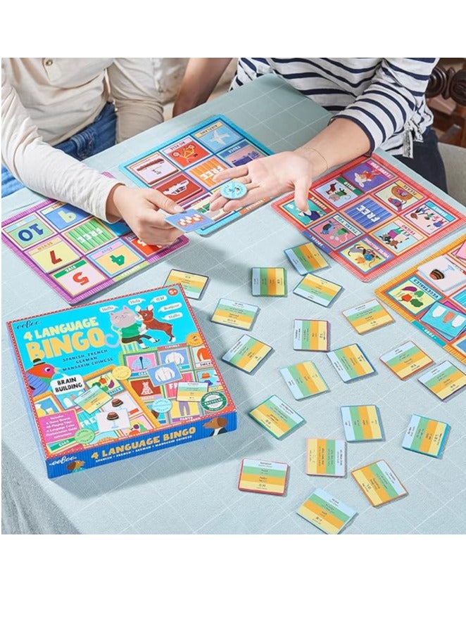 eeBoo 4 Language Bingo Game/Spanish, French, German, Mandarin Chinese/Ages 3+