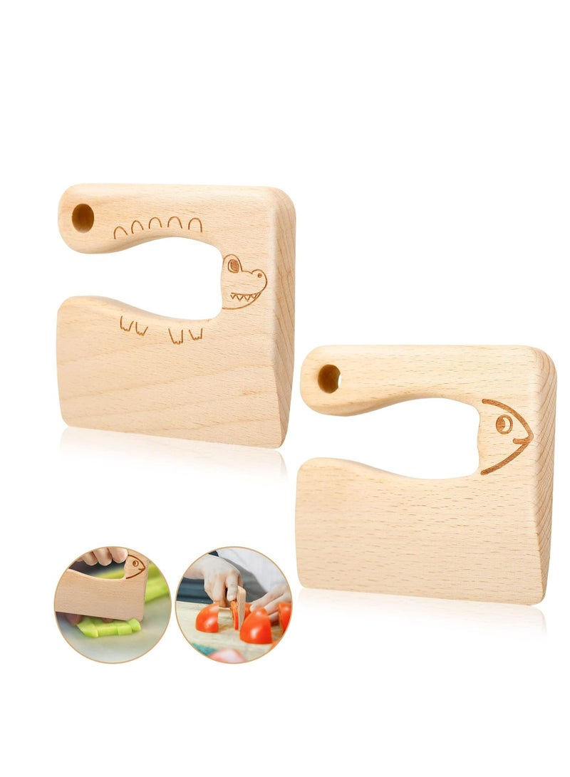 2PCS Wooden Kids Knife for Cooking