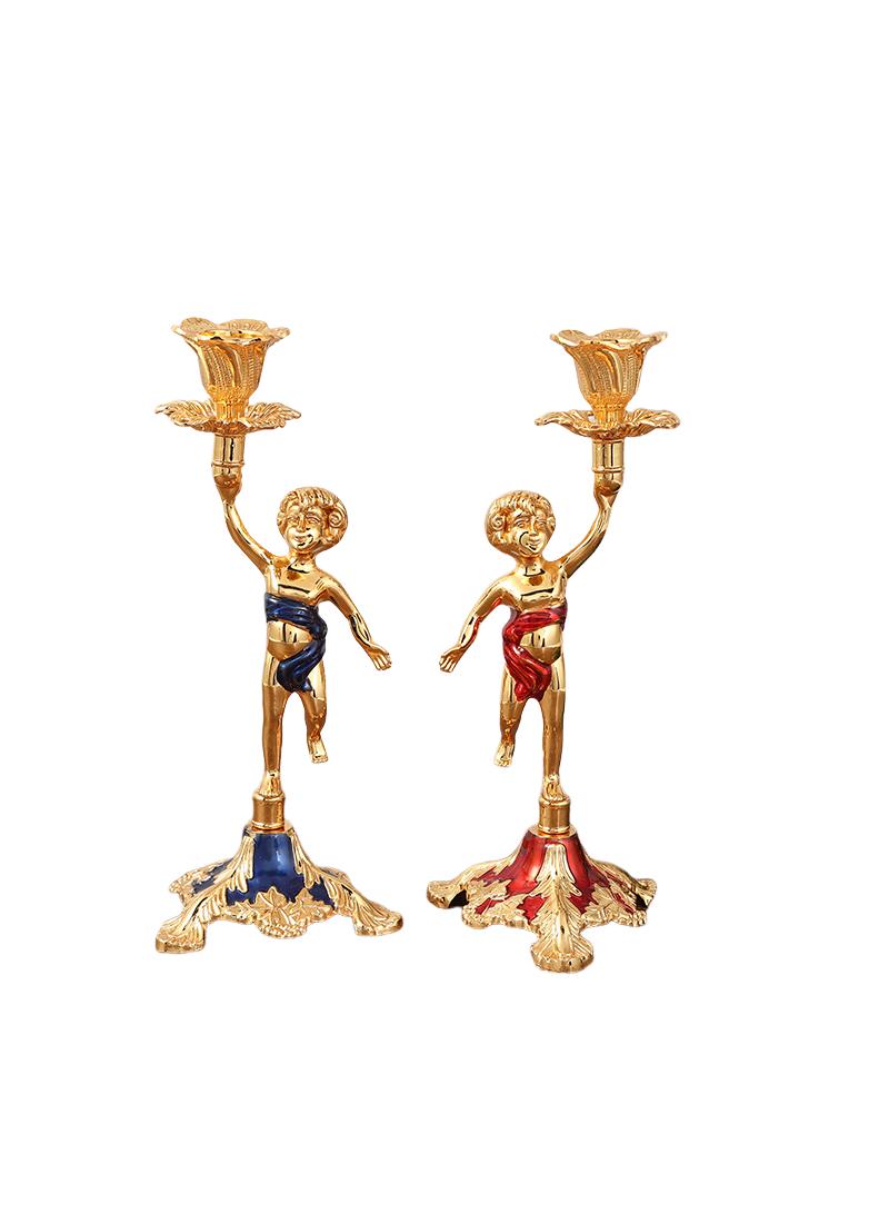 Children'S Lighting Decoration With A Torch Candlestick Exquisite Tabletop Decorative Candlestick Ornaments